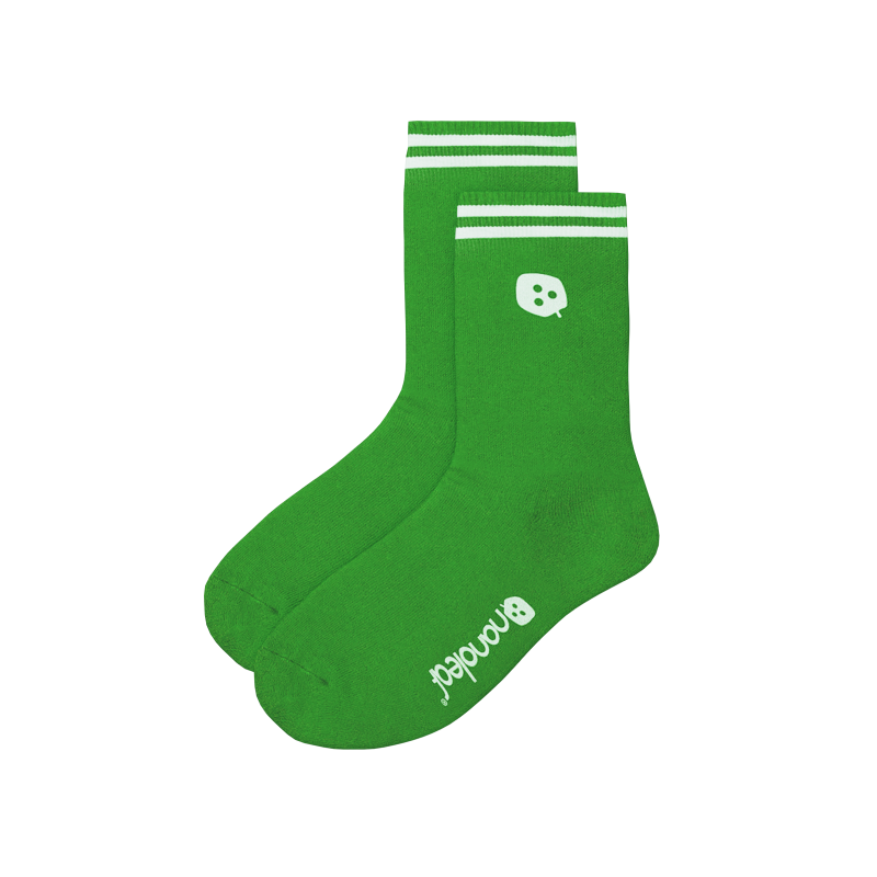 Nanoleaf green crew socks.